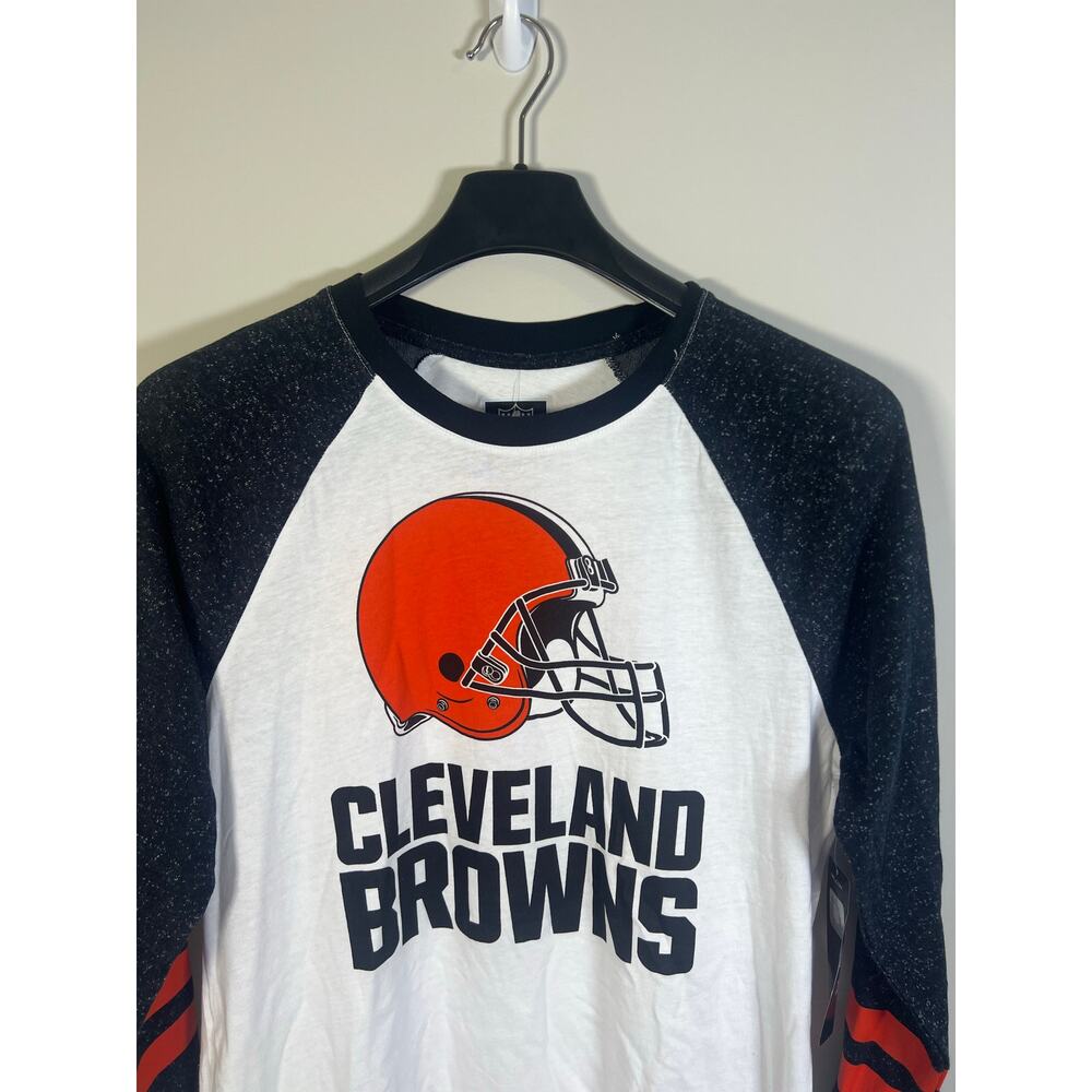 NEW! Unisex Cleveland Browns 3/4 Sleeve Cotton Tee Size‎ Medium NFL Shirt Top - Picture 3 of 7